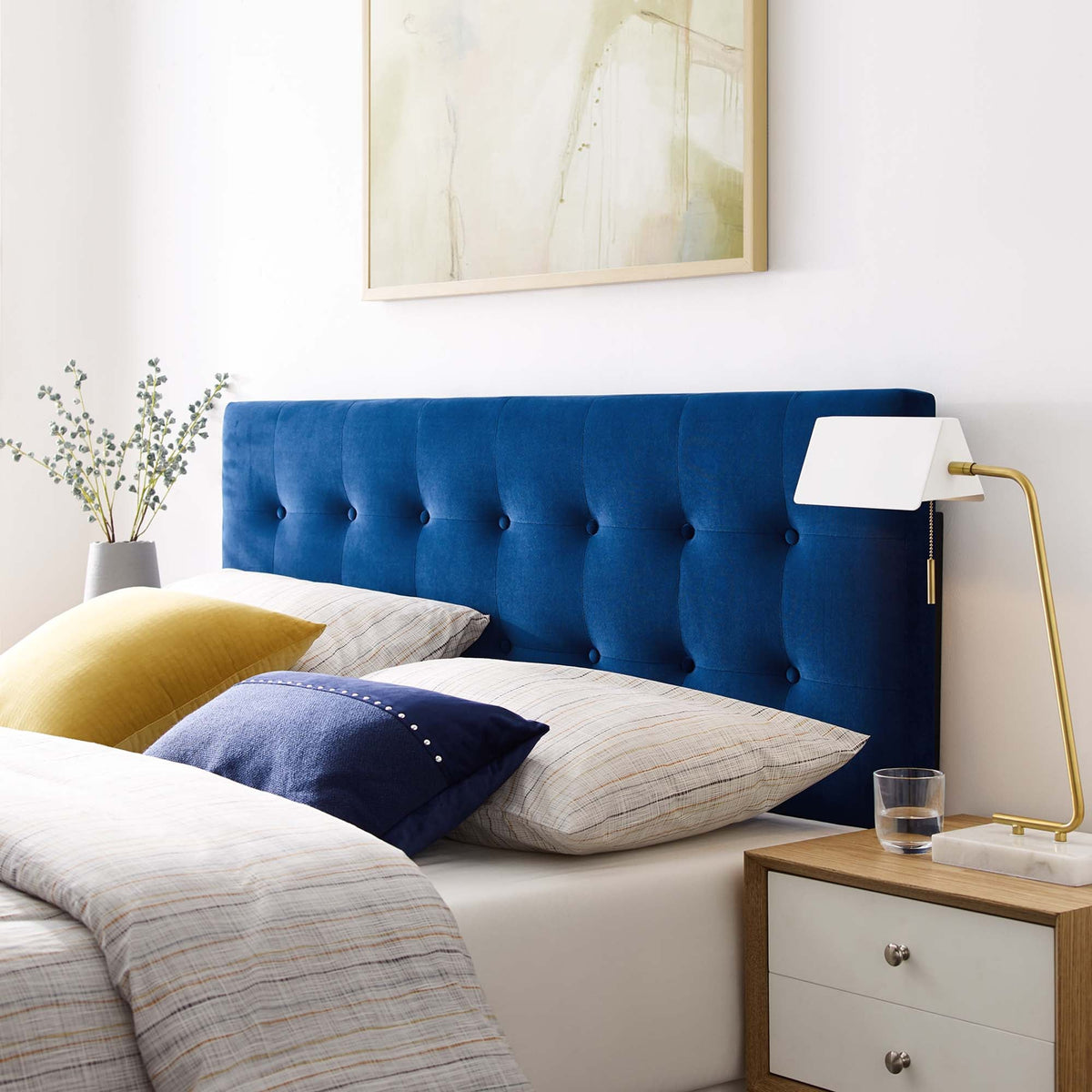 Emily Biscuit Tufted Performance Velvet Queen Headboard by Modway