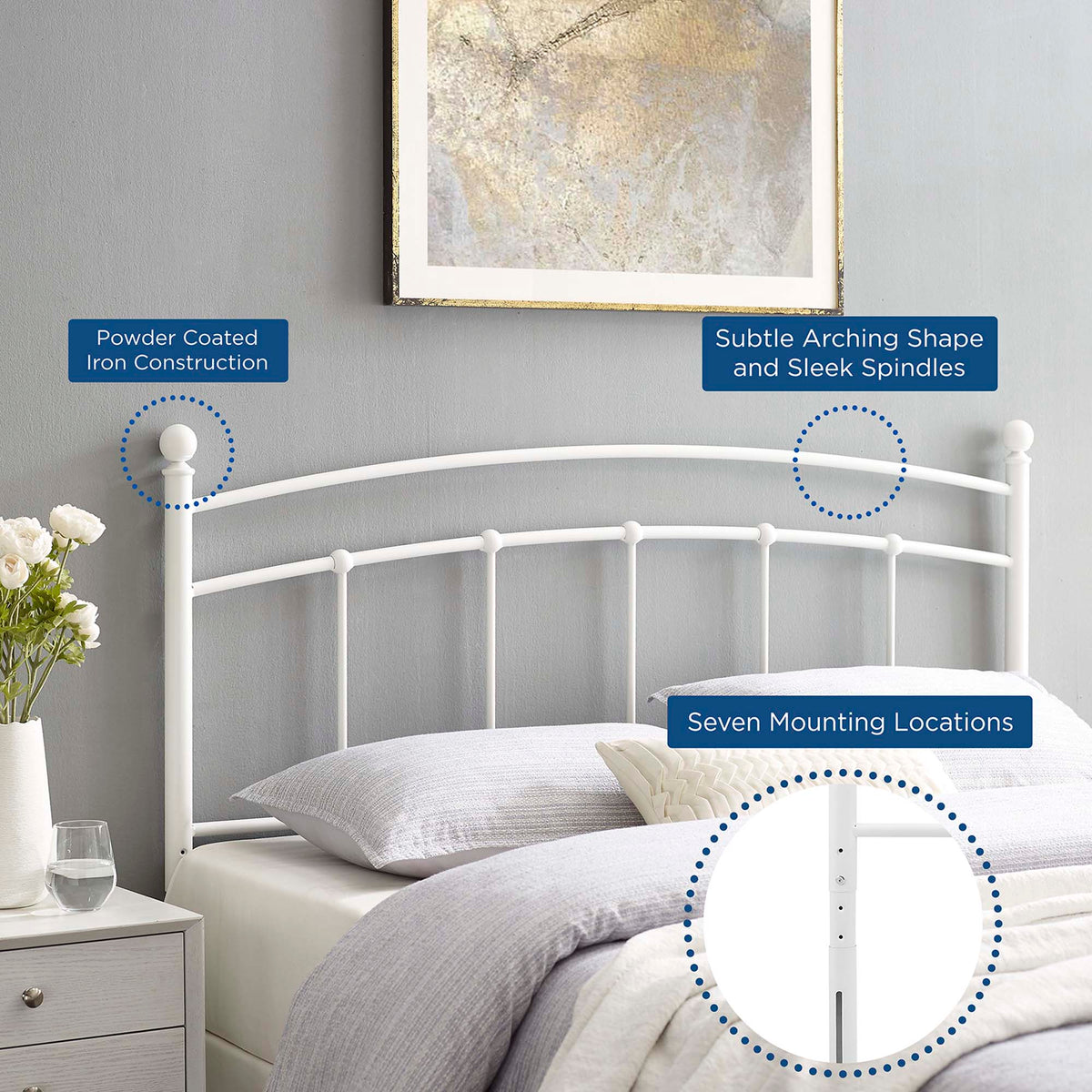 Abigail Metal Queen Headboard by Modway