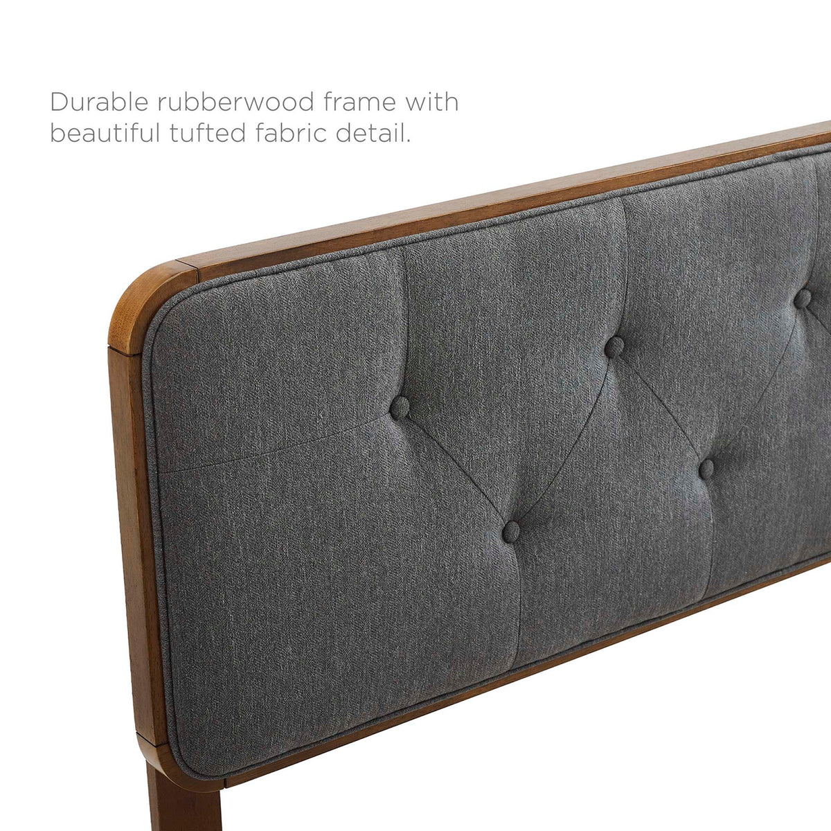 Collins Tufted Fabric and Wood Twin Headboard by Modway