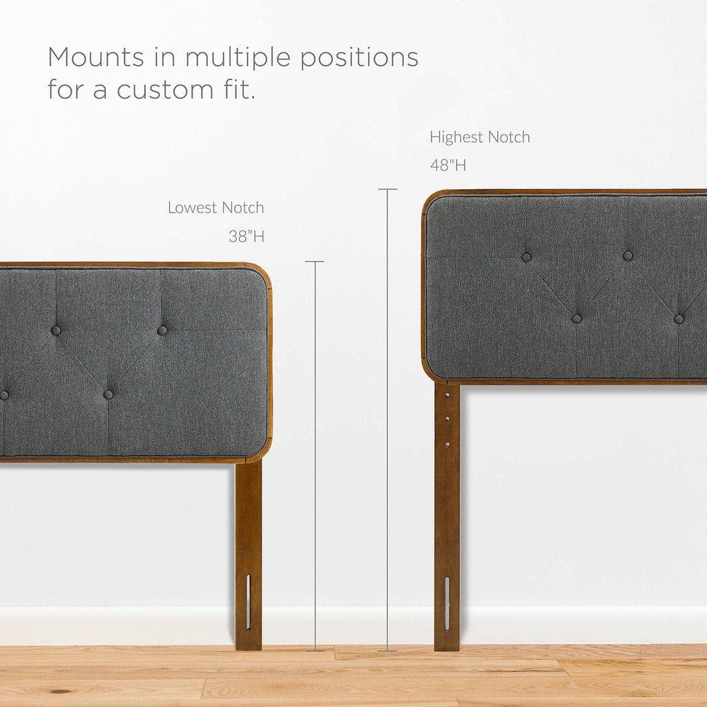 Collins Tufted Fabric and Wood Twin Headboard by Modway