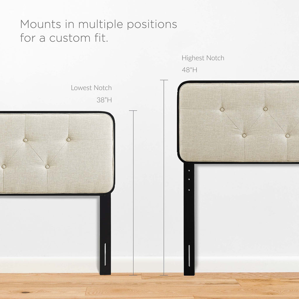 Collins Tufted Fabric and Wood Twin Headboard by Modway