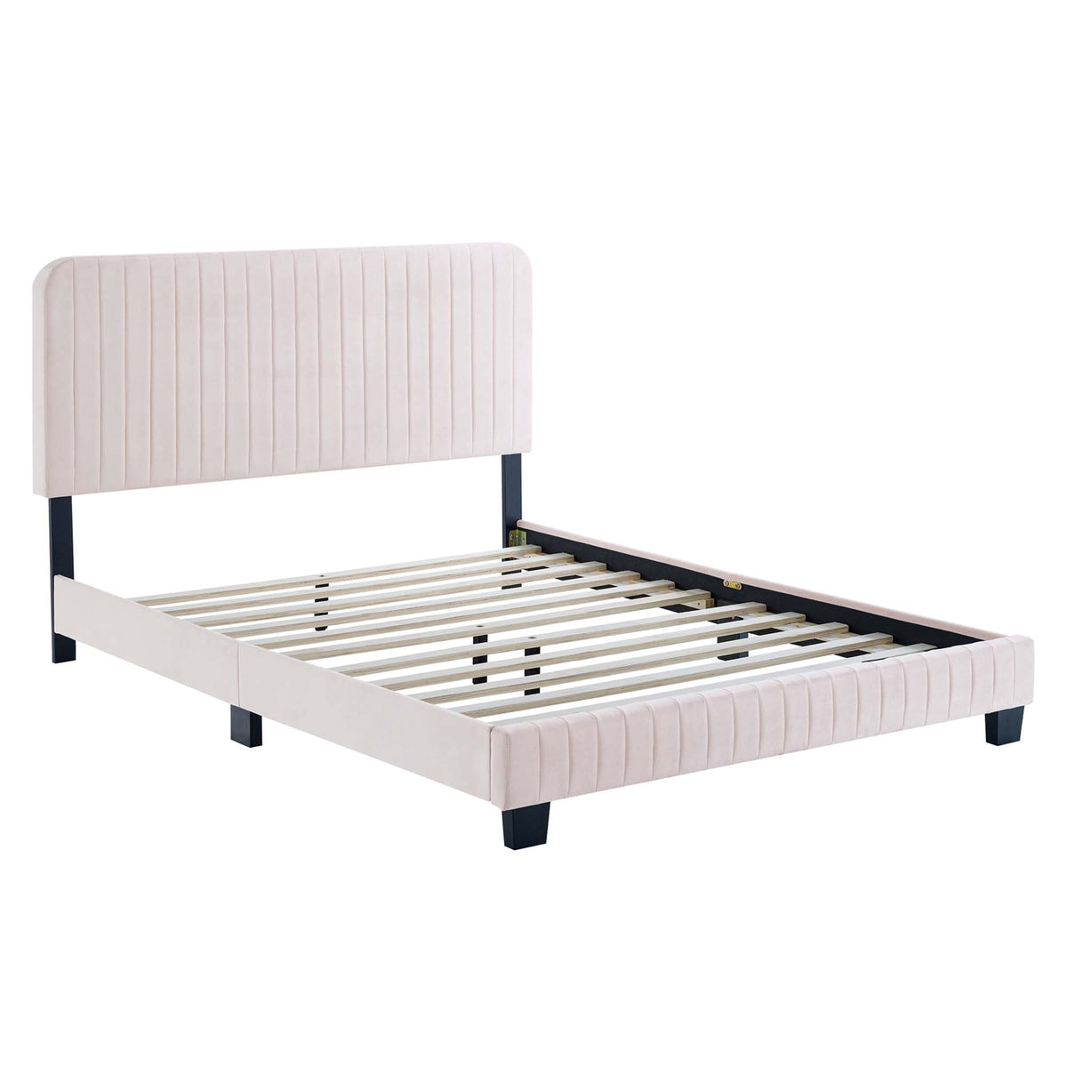 Celine Channel Tufted Performance Velvet King Platform Bed by Modway
