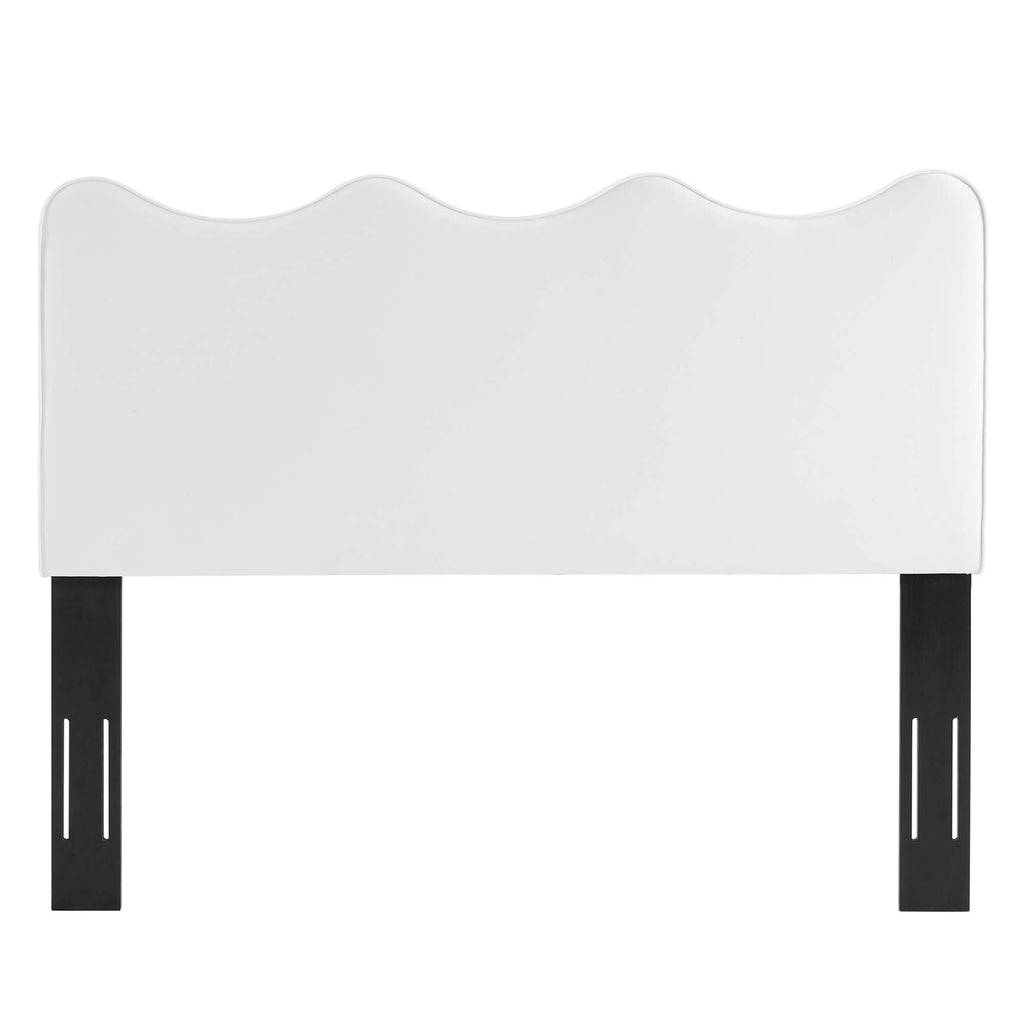 Current Performance Velvet Queen Platform Bed by Modway - Dusty Rose / White