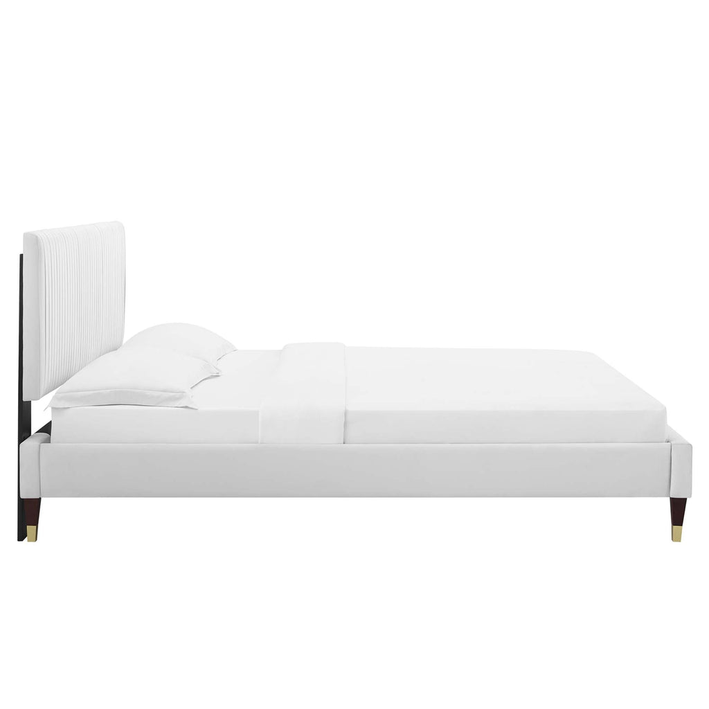 Peyton Performance Velvet Queen Platform Bed by Modway - MOD-6596