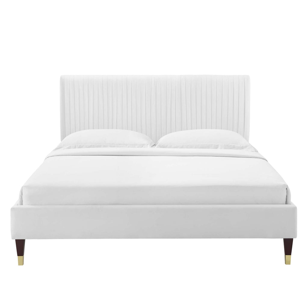 Peyton Performance Velvet Queen Platform Bed by Modway - MOD-6596