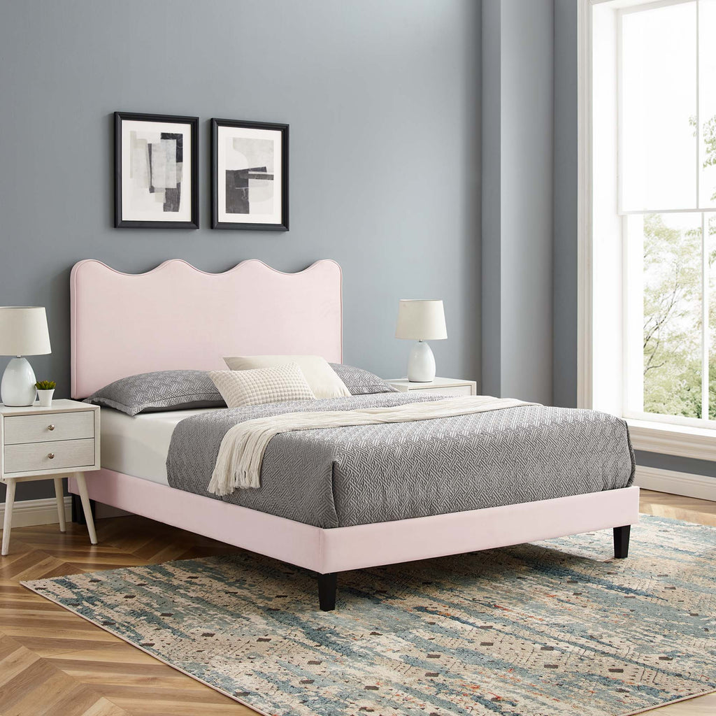 Current Performance Velvet Full Platform Bed by Modway - MOD-6732