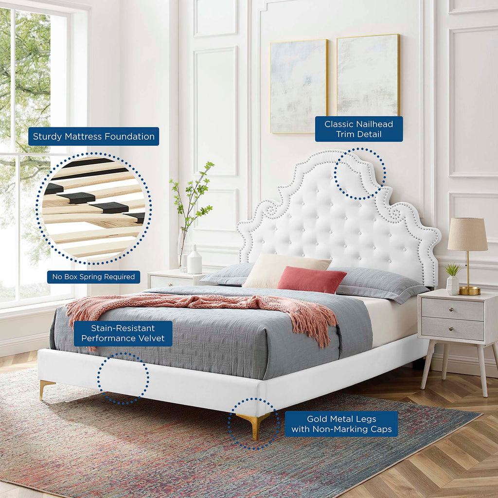 Gwyneth Tufted Performance Velvet Full Platform Bed by Modway - MOD-6757