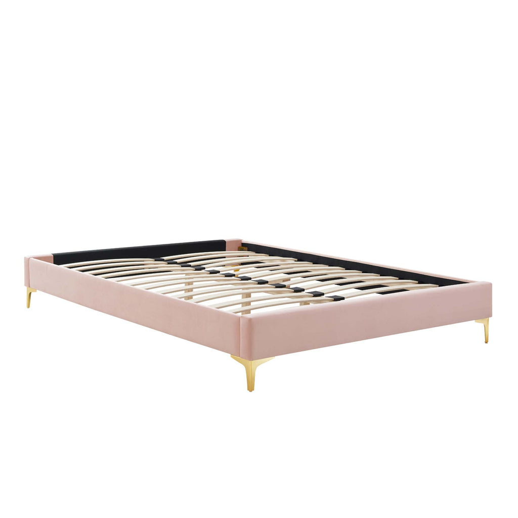 Amber Performance Velvet Queen Platform Bed by Modway - MOD-6775