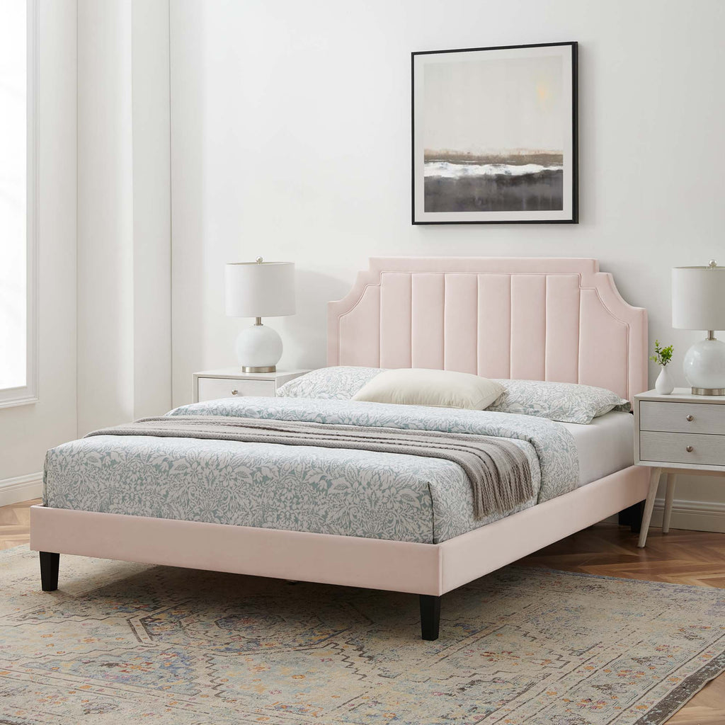 Sienna Performance Velvet Full Platform Bed by Modway - MOD-6914