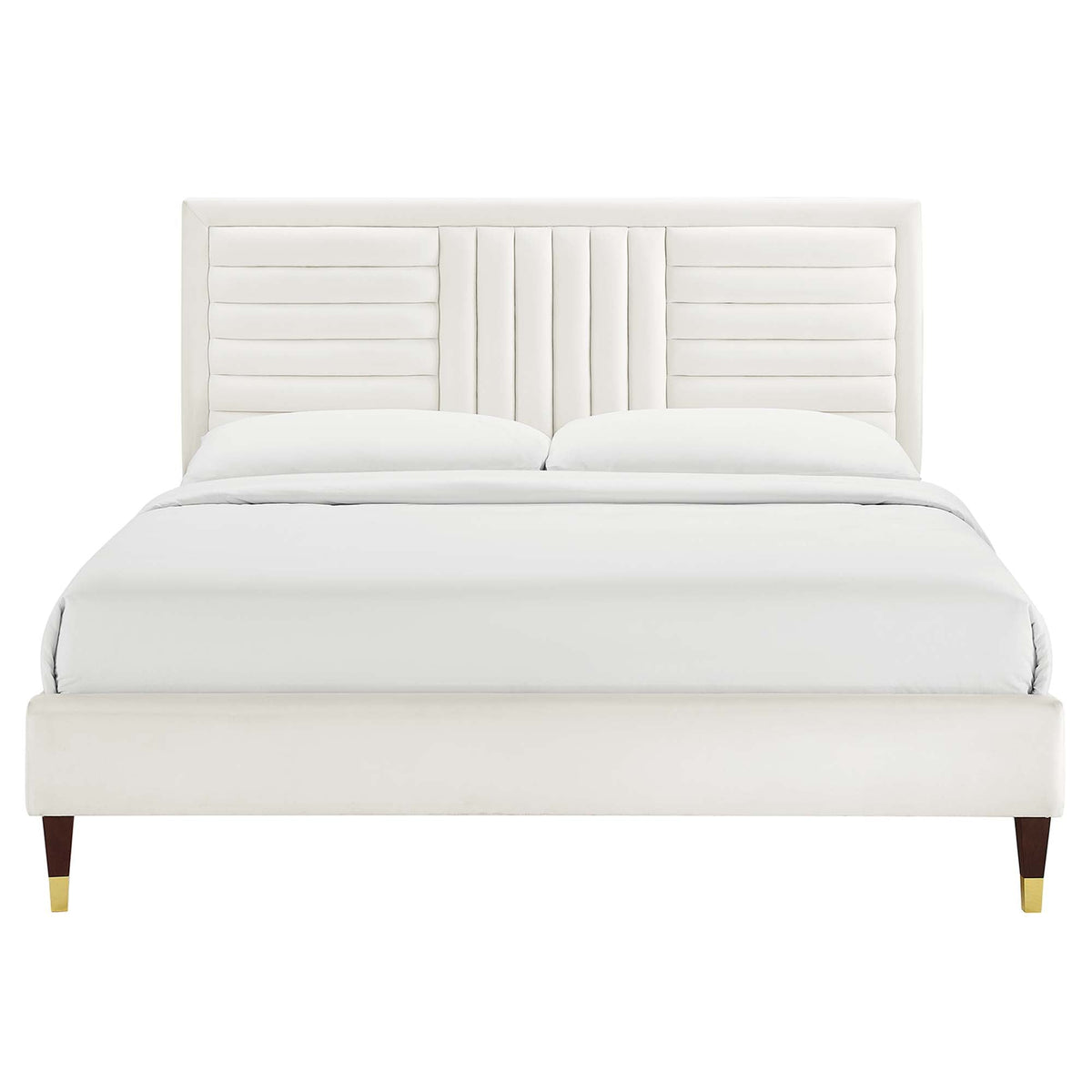 Sofia Channel Tufted Performance Velvet Queen Platform Bed by Modway - MOD-6971