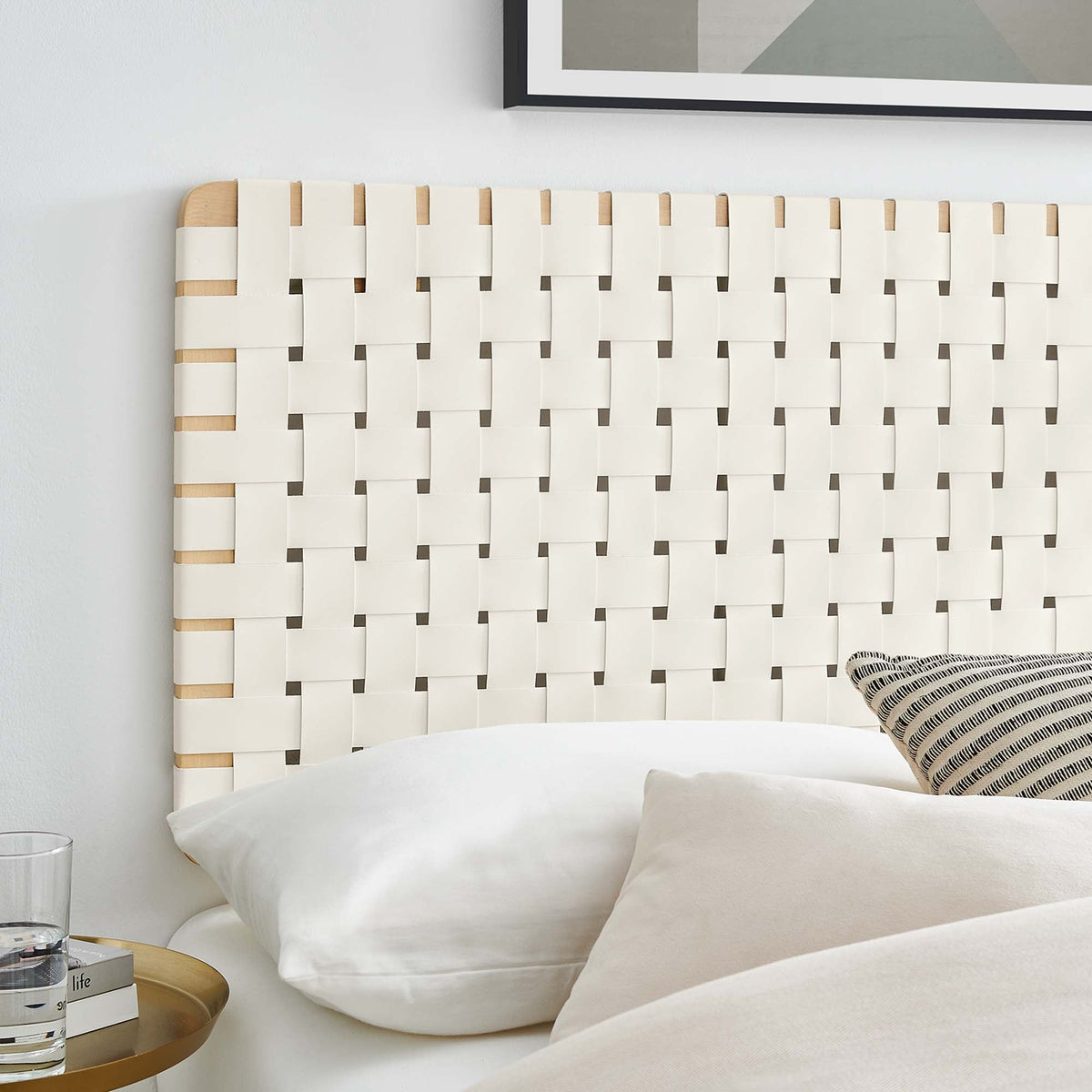Sparta Weave Vegan Leather Full Headboard by Modway
