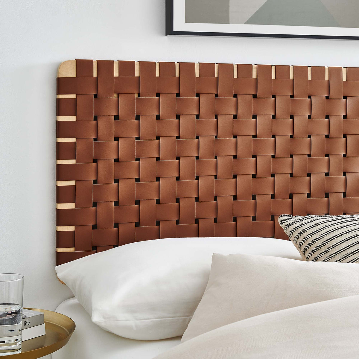 Sparta Weave Vegan Leather Full Headboard by Modway
