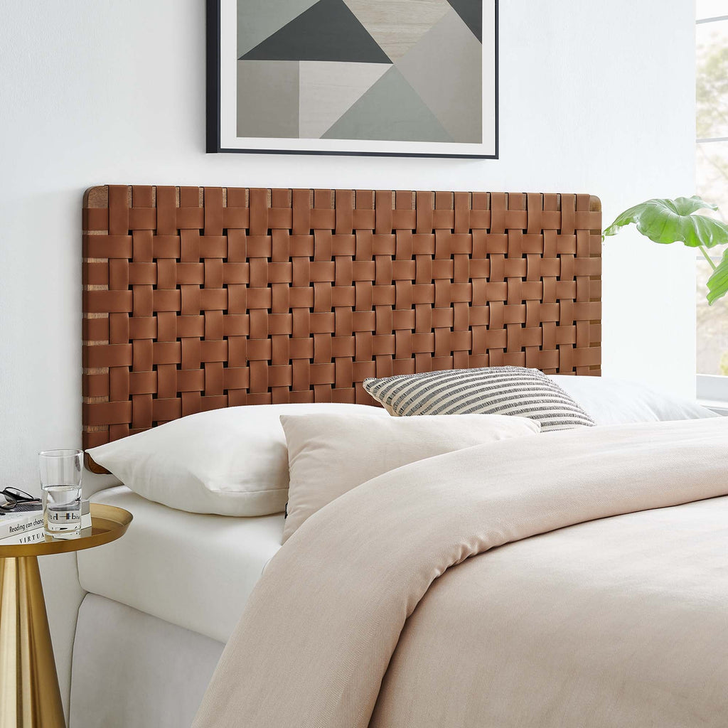 Sparta Weave Vegan Leather Full Headboard by Modway