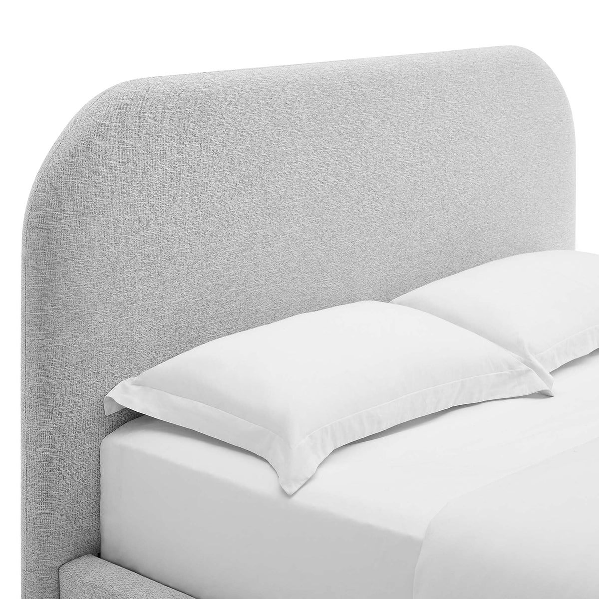 Keynote Upholstered Fabric Curved Twin Platform Bed by Modway