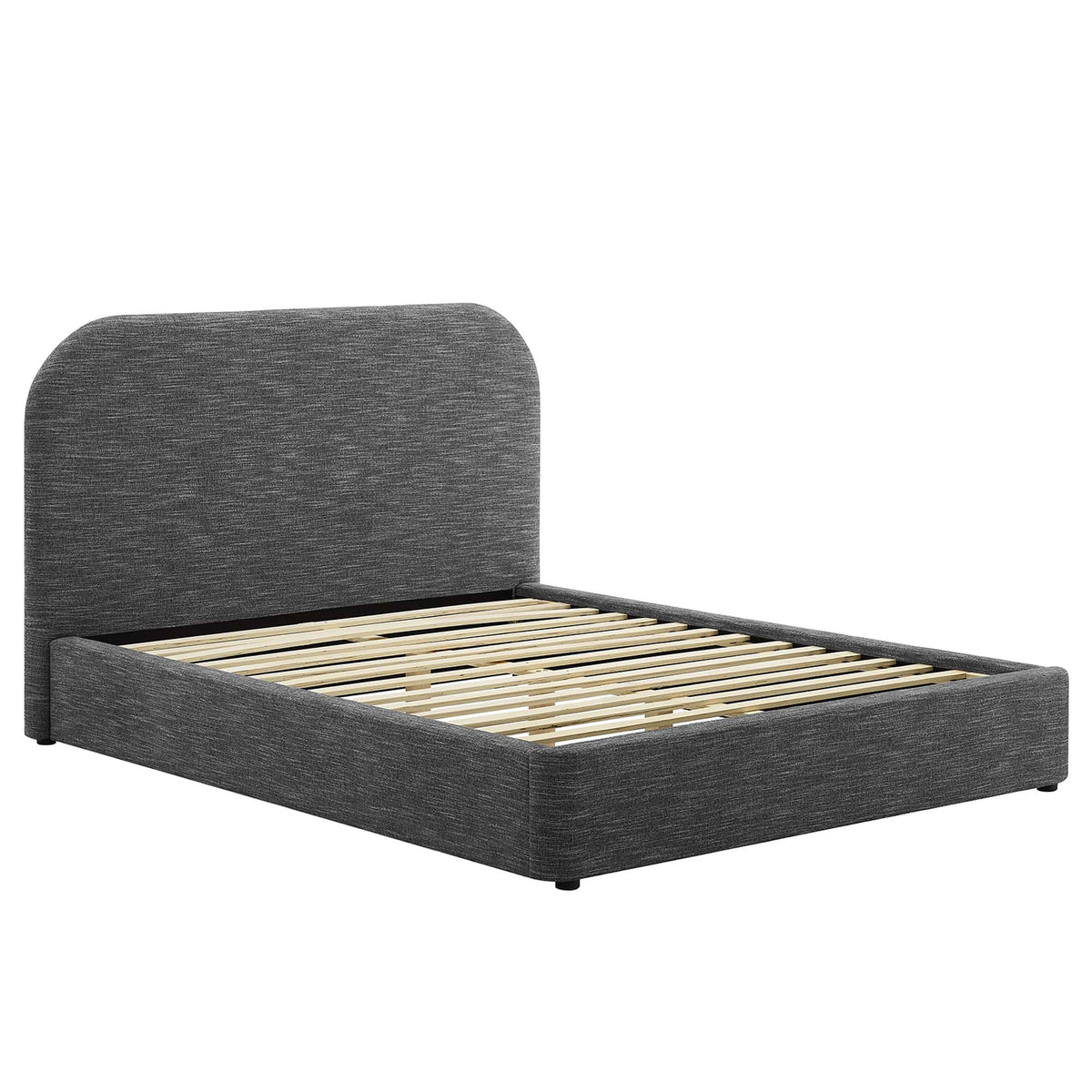 Keynote Upholstered Fabric Curved Twin Platform Bed by Modway