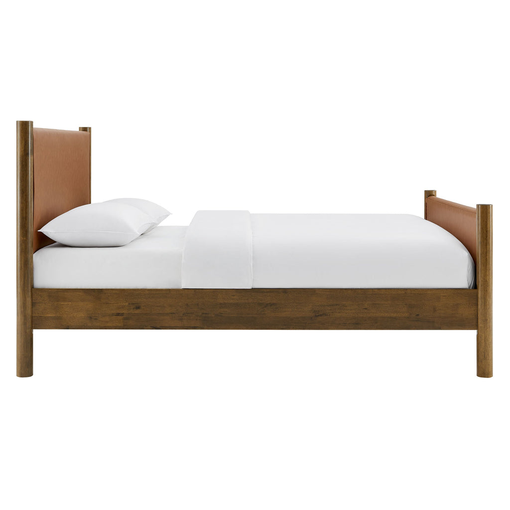 Maven Twin Size Vegan Leather Upholstered Platform Bed by Modway