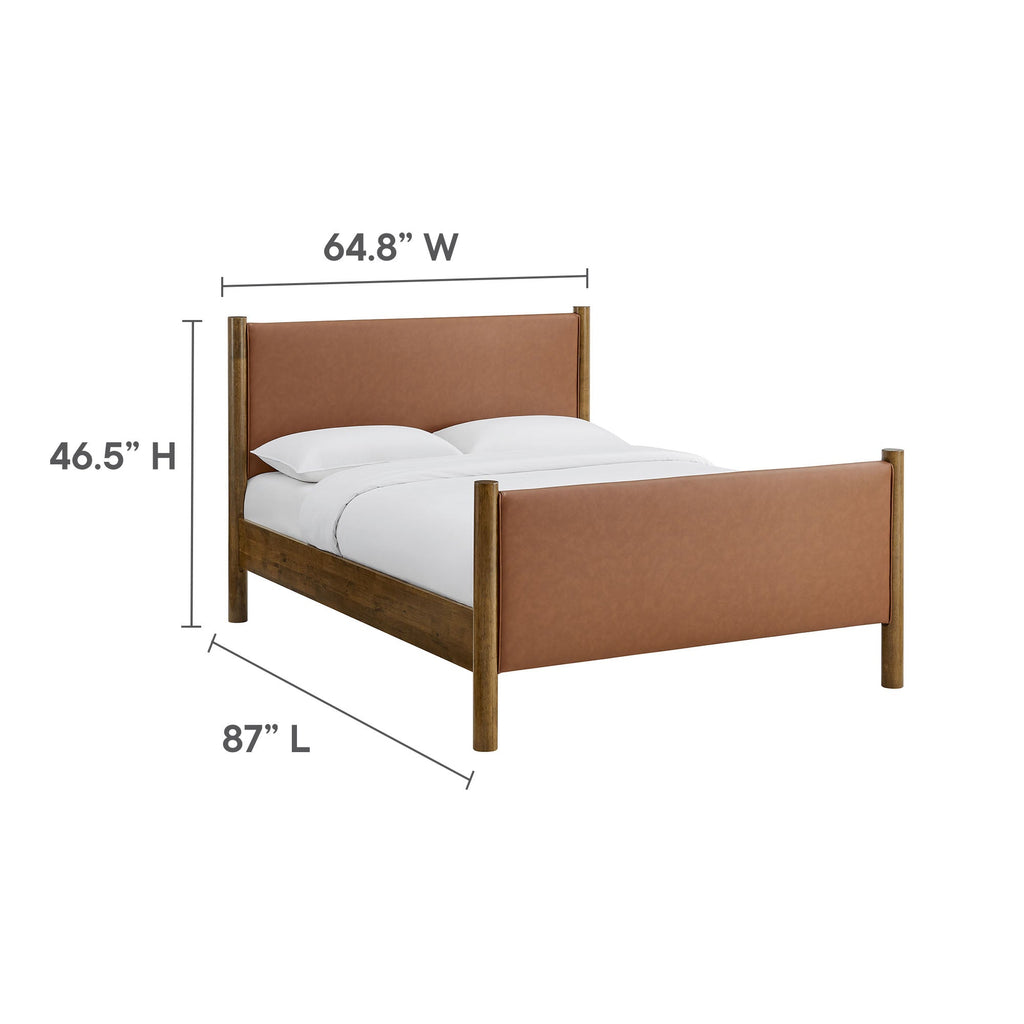 Maven Twin Size Vegan Leather Upholstered Platform Bed by Modway
