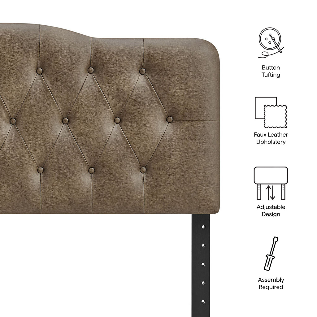 Annabel Vegan Leather King Headboard by Modway