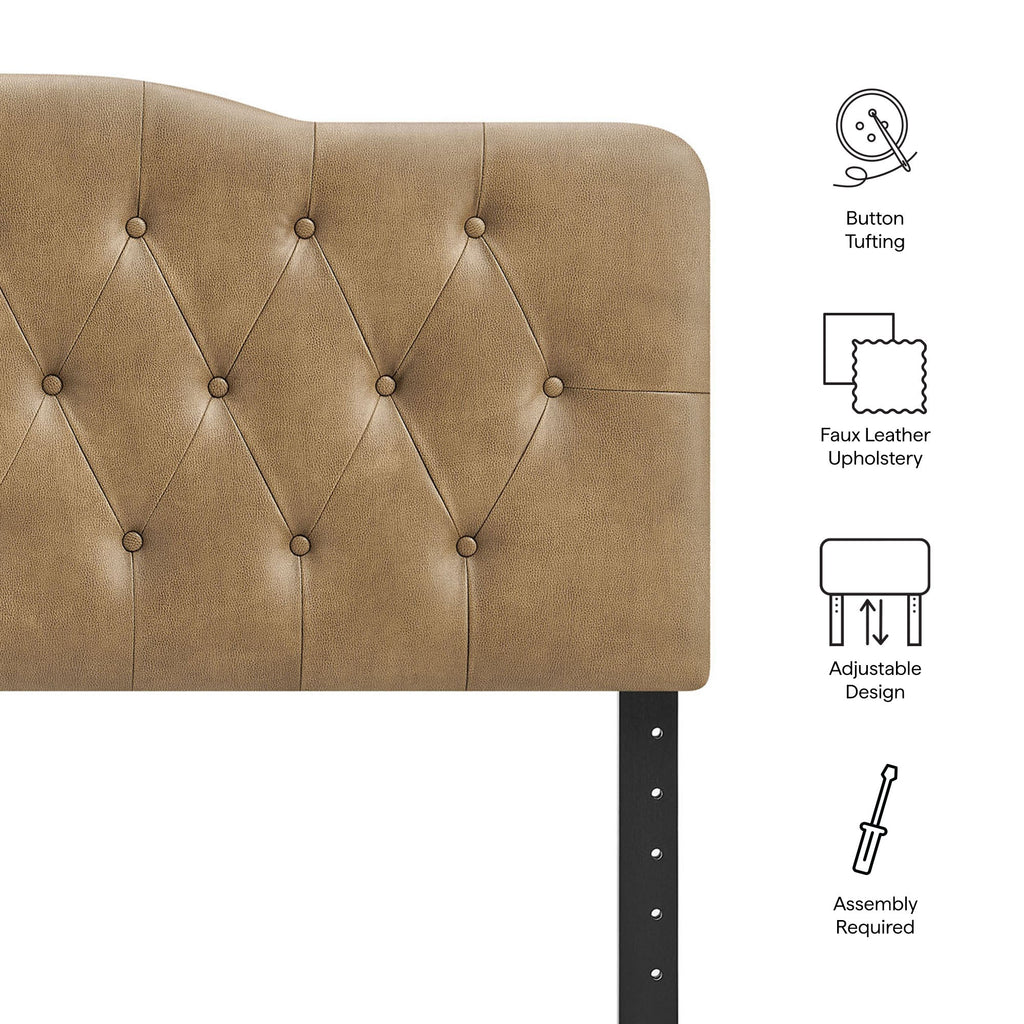 Annabel Vegan Leather King Headboard by Modway