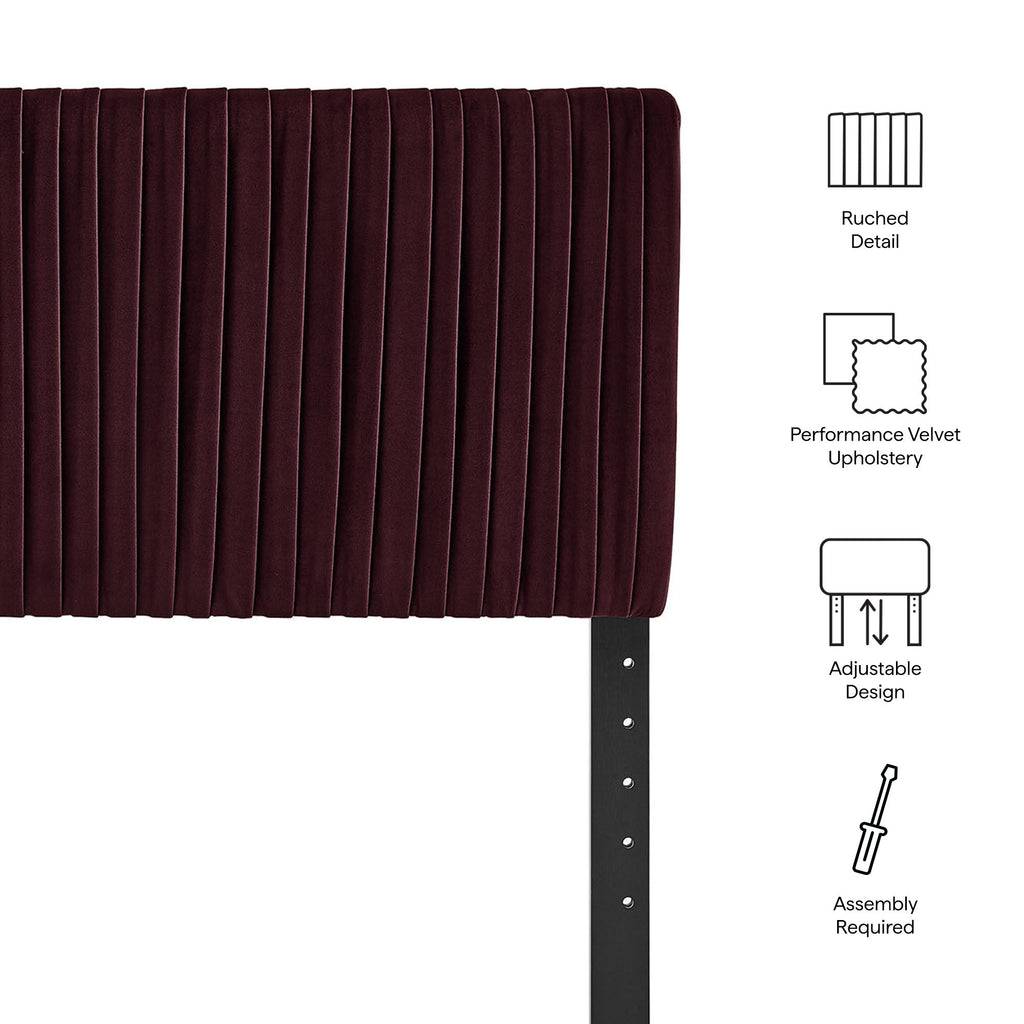 Eloise Stain-Resistant Performance Velvet King Headboard by Modway