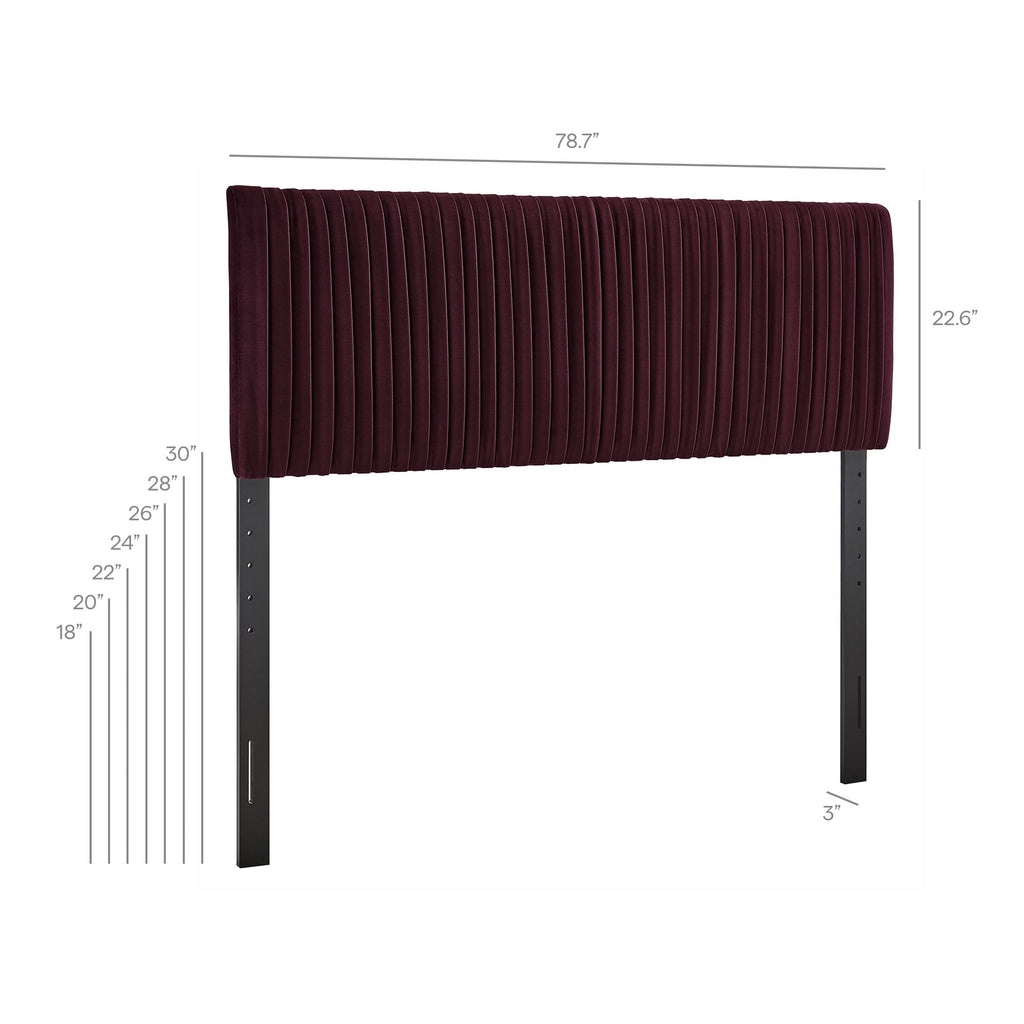 Eloise Stain-Resistant Performance Velvet King Headboard by Modway