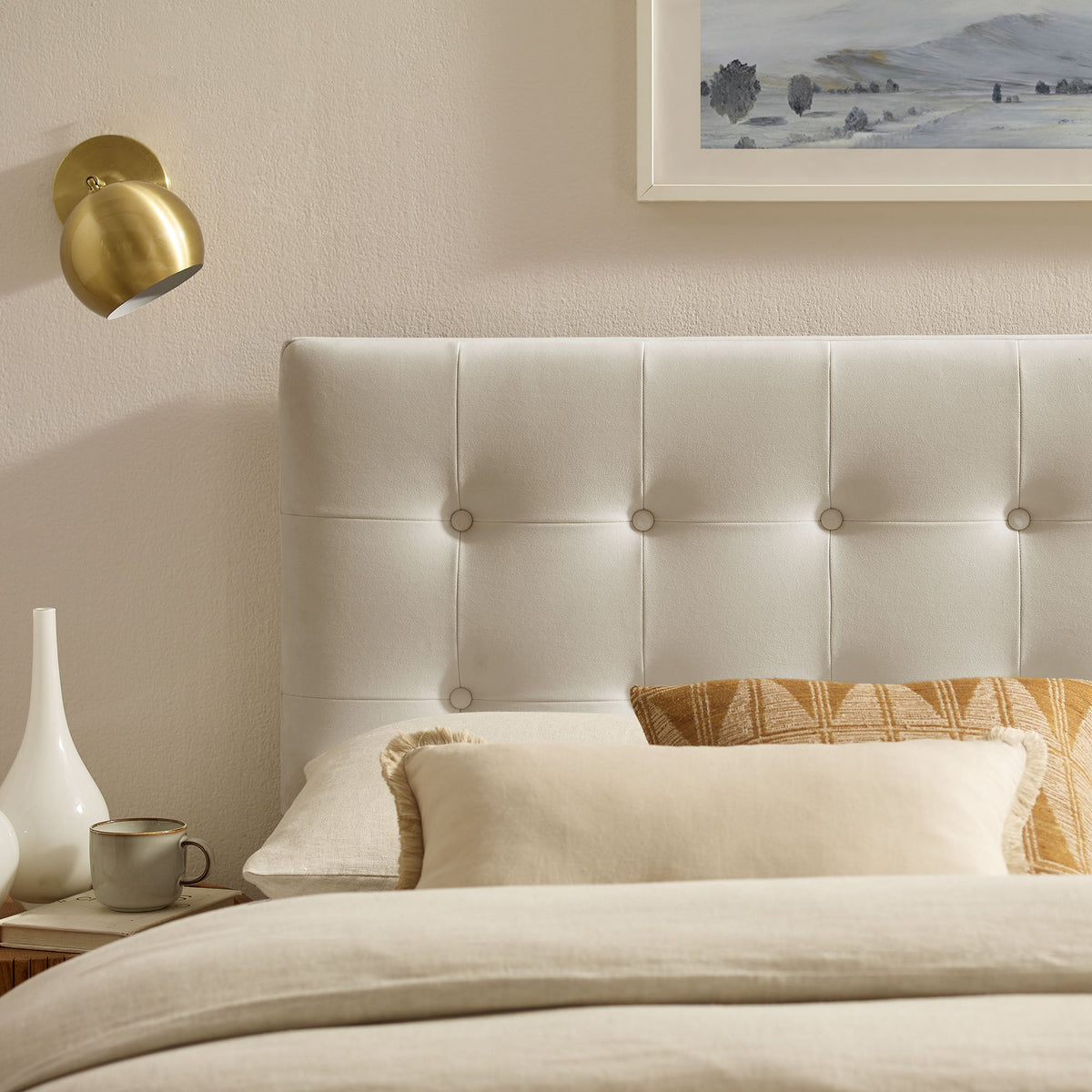 Emily Stain-Resistant Performance Velvet Twin Size Headboard by Modway