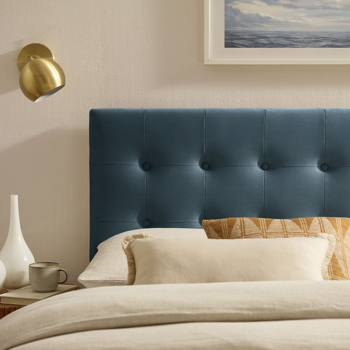 Emily Stain-Resistant Performance Velvet Twin Size Headboard by Modway