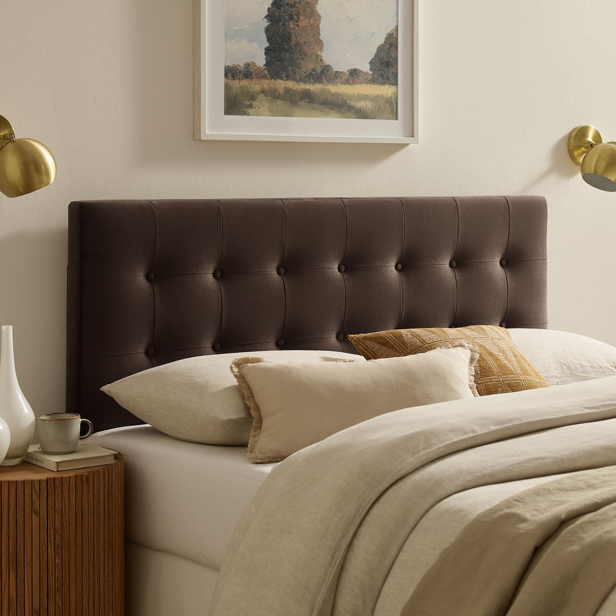 Emily Stain-Resistant Performance Velvet Twin Size Headboard by Modway