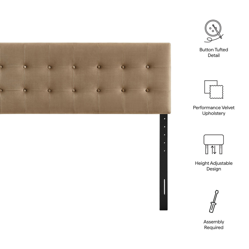 Emily Stain-Resistant Performance Velvet Twin Size Headboard by Modway