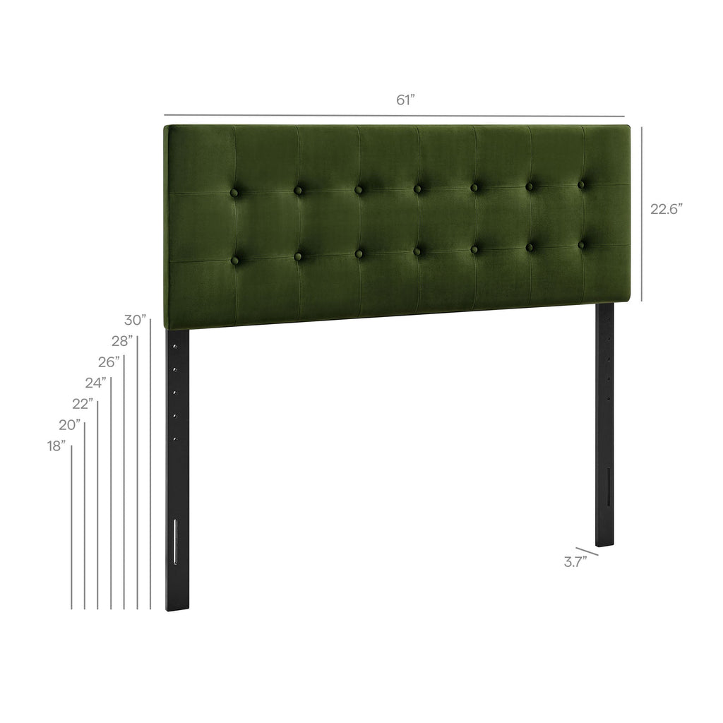 Emily Stain-Resistant Performance Velvet Twin Size Headboard by Modway