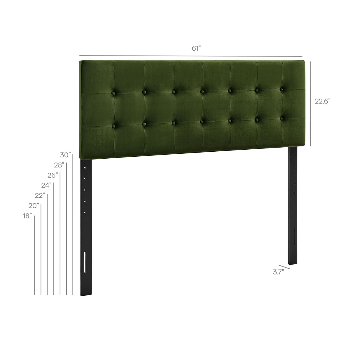 Emily Stain-Resistant Performance Velvet Twin Size Headboard by Modway