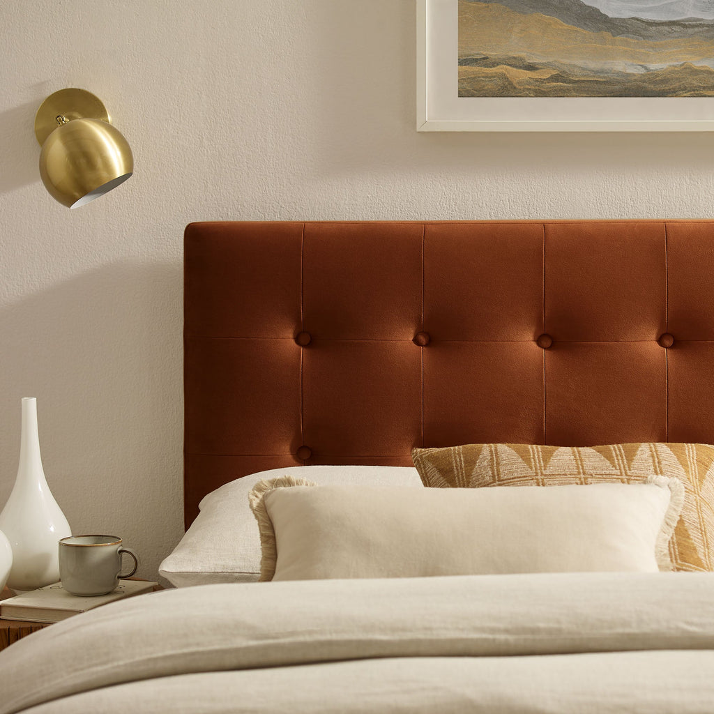 Emily Stain-Resistant Performance Velvet Twin Size Headboard by Modway