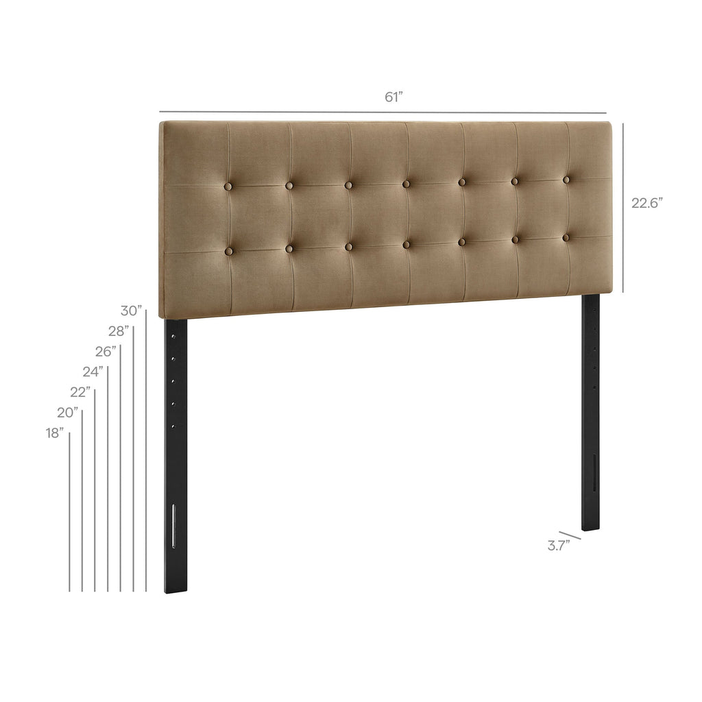 Emily Stain-Resistant Performance Velvet Twin Size Headboard by Modway