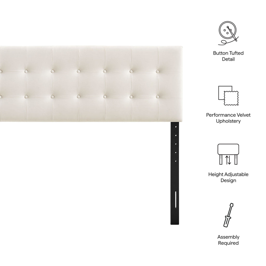 Emily Stain-Resistant Performance Velvet Twin Size Headboard by Modway