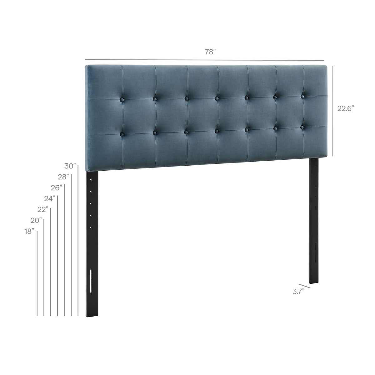Emily Stain-Resistant Performance Velvet Twin Size Headboard by Modway