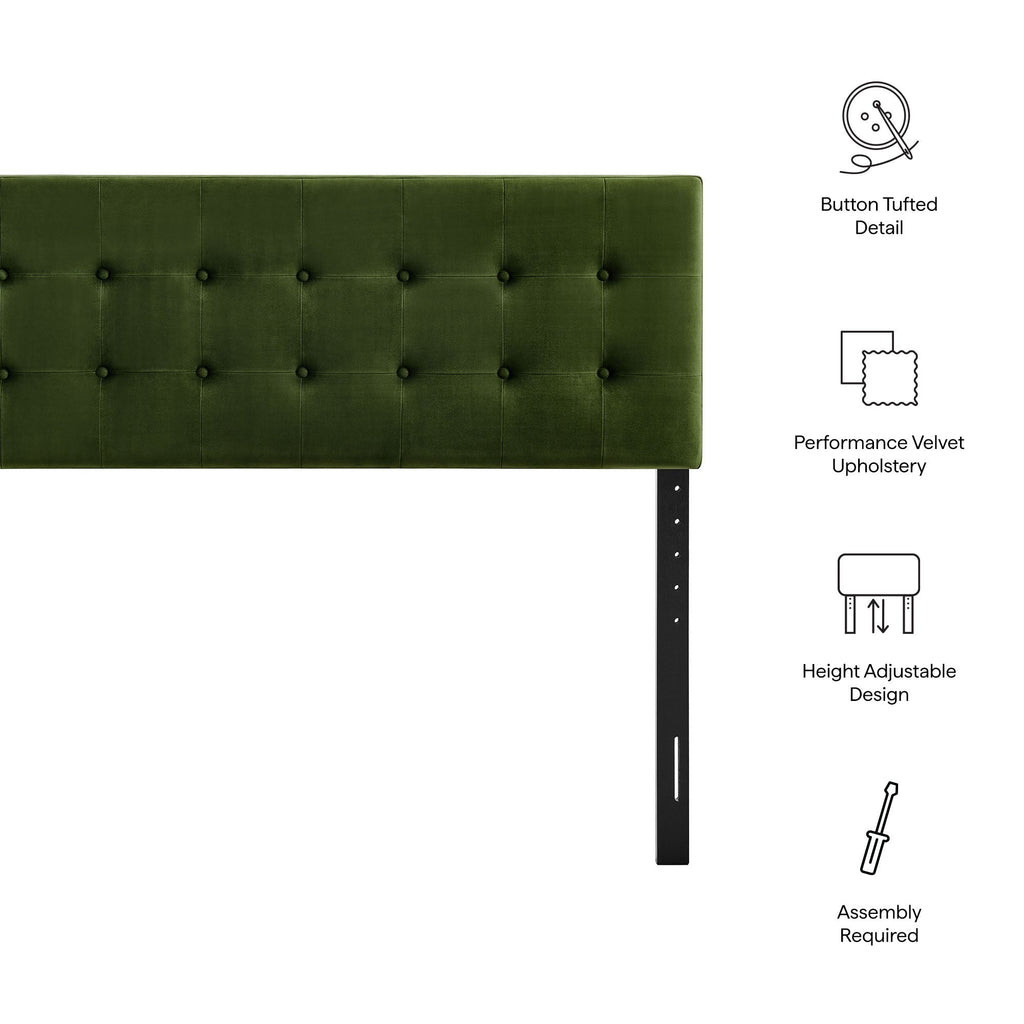 Emily Stain-Resistant Performance Velvet Twin Size Headboard by Modway