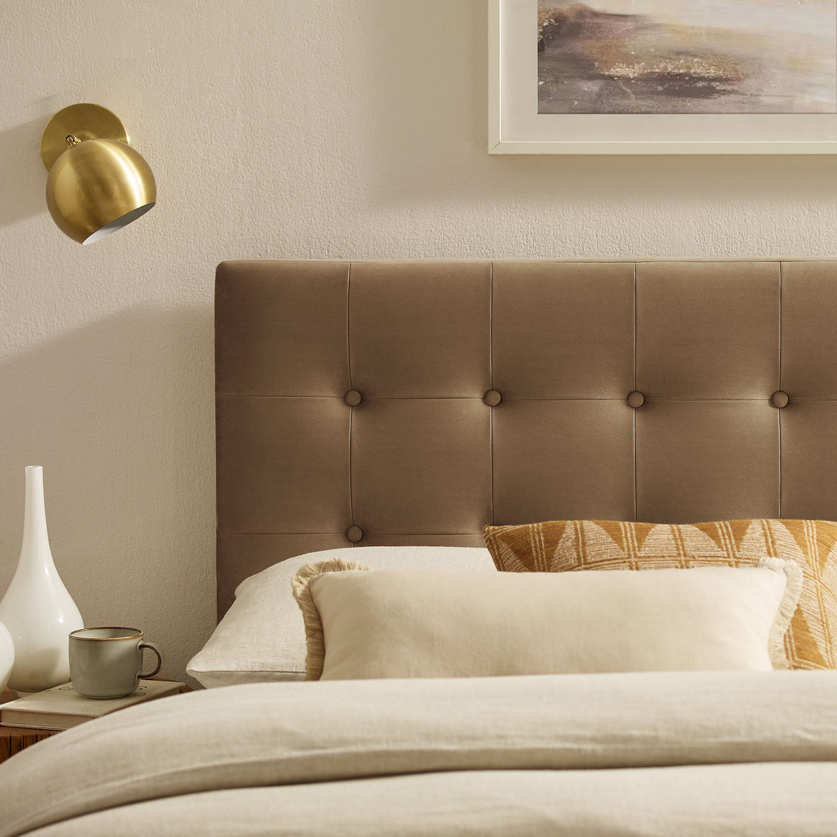 Emily Stain-Resistant Performance Velvet Twin Size Headboard by Modway
