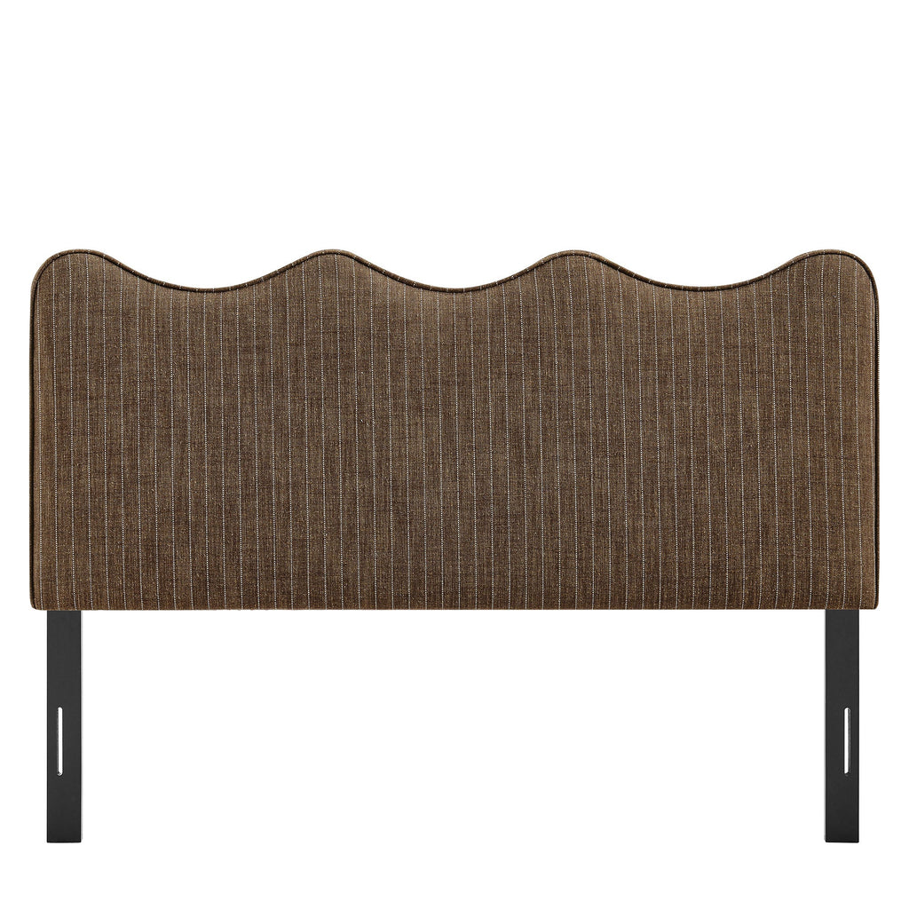 Athena Striped Fabric Upholstered Full Size Headboard by Modway