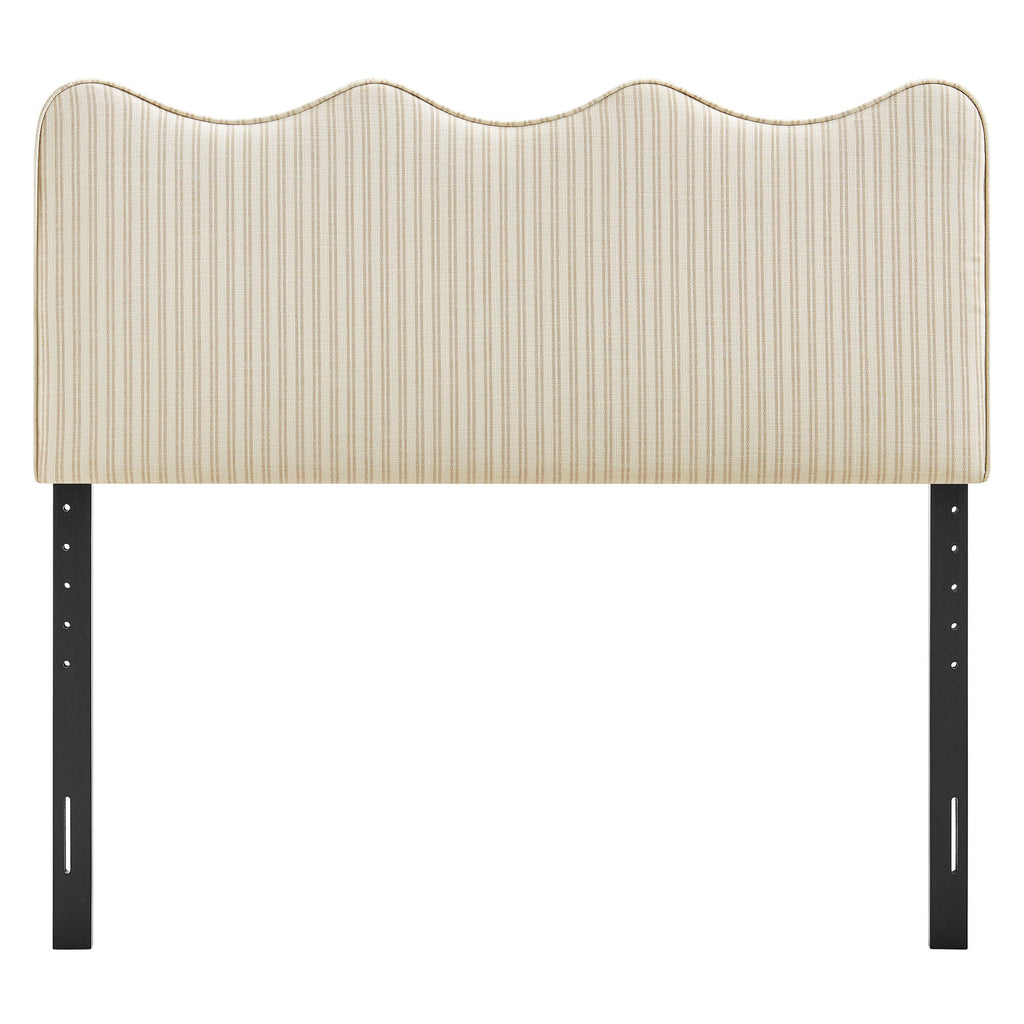 Athena Striped Fabric Upholstered Full Size Headboard by Modway