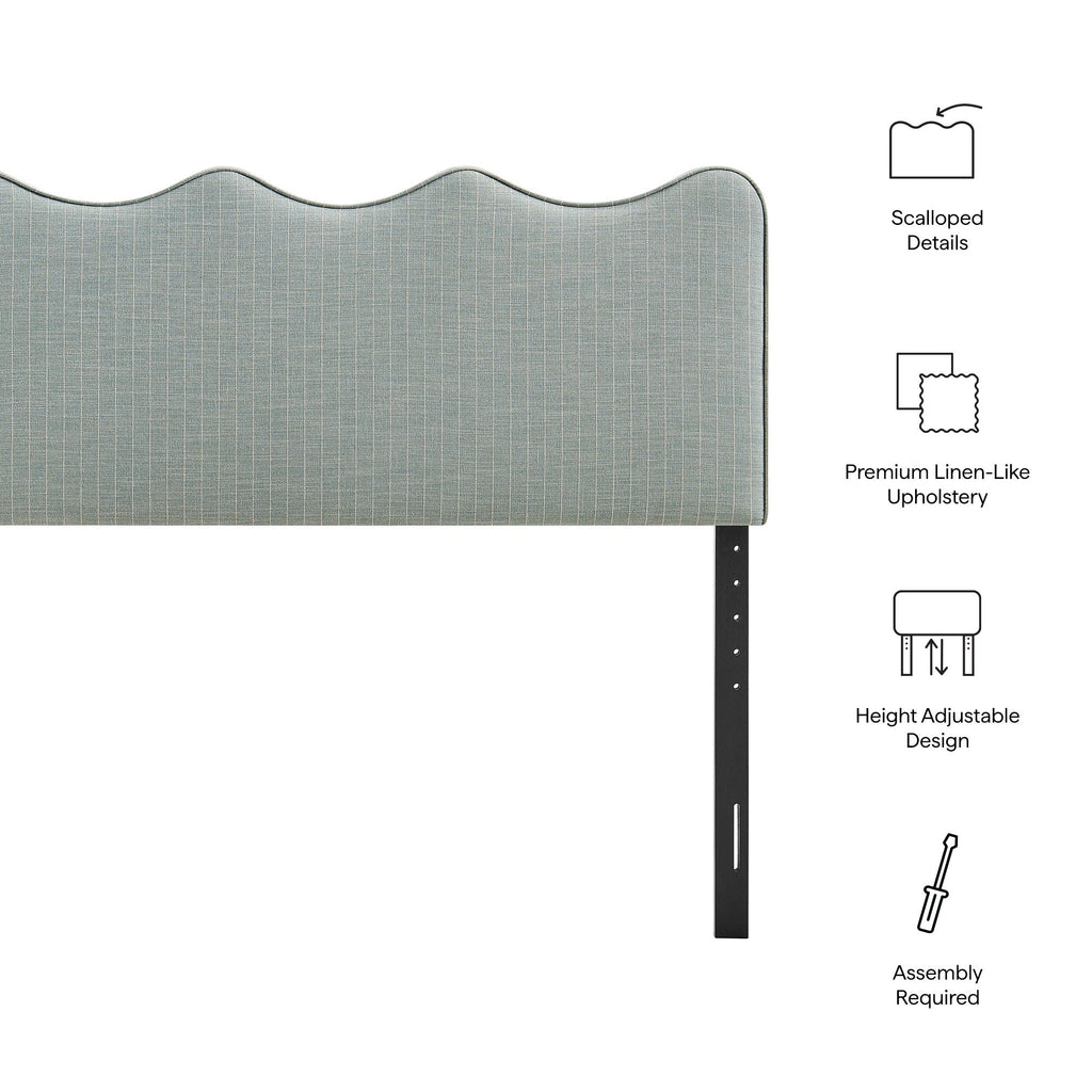 Athena Striped Fabric Upholstered Full Size Headboard by Modway