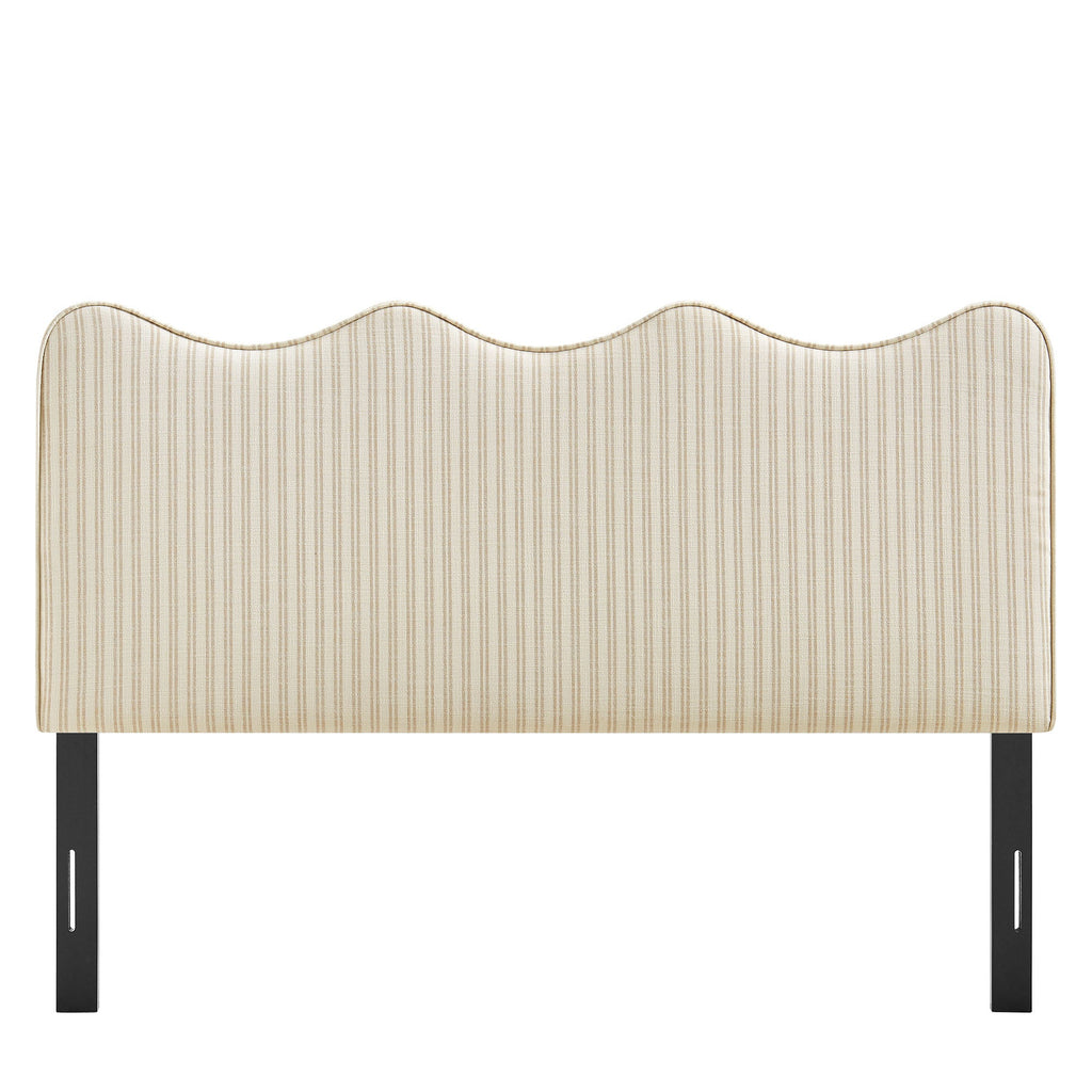 Athena Striped Fabric Upholstered King Size Headboard by Modway