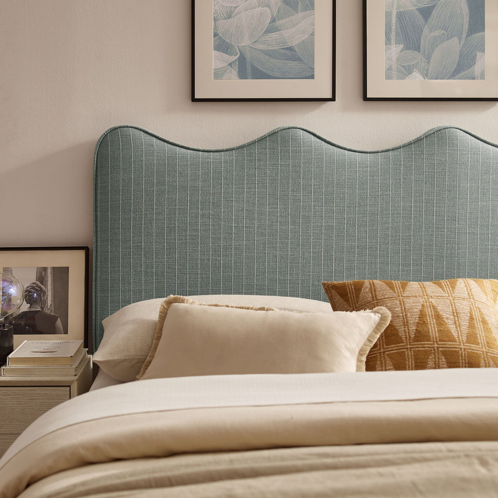 Athena Striped Fabric Upholstered King Size Headboard by Modway