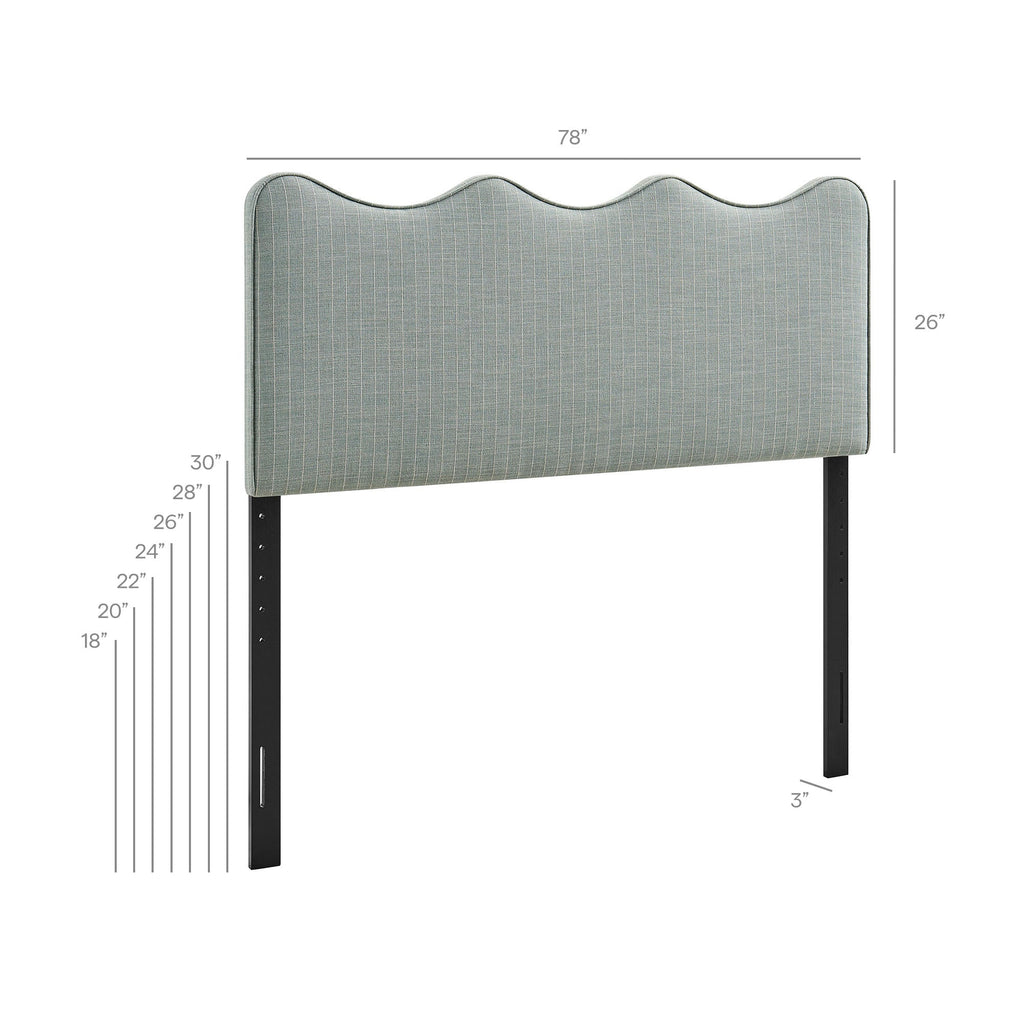 Athena Striped Fabric Upholstered King Size Headboard by Modway
