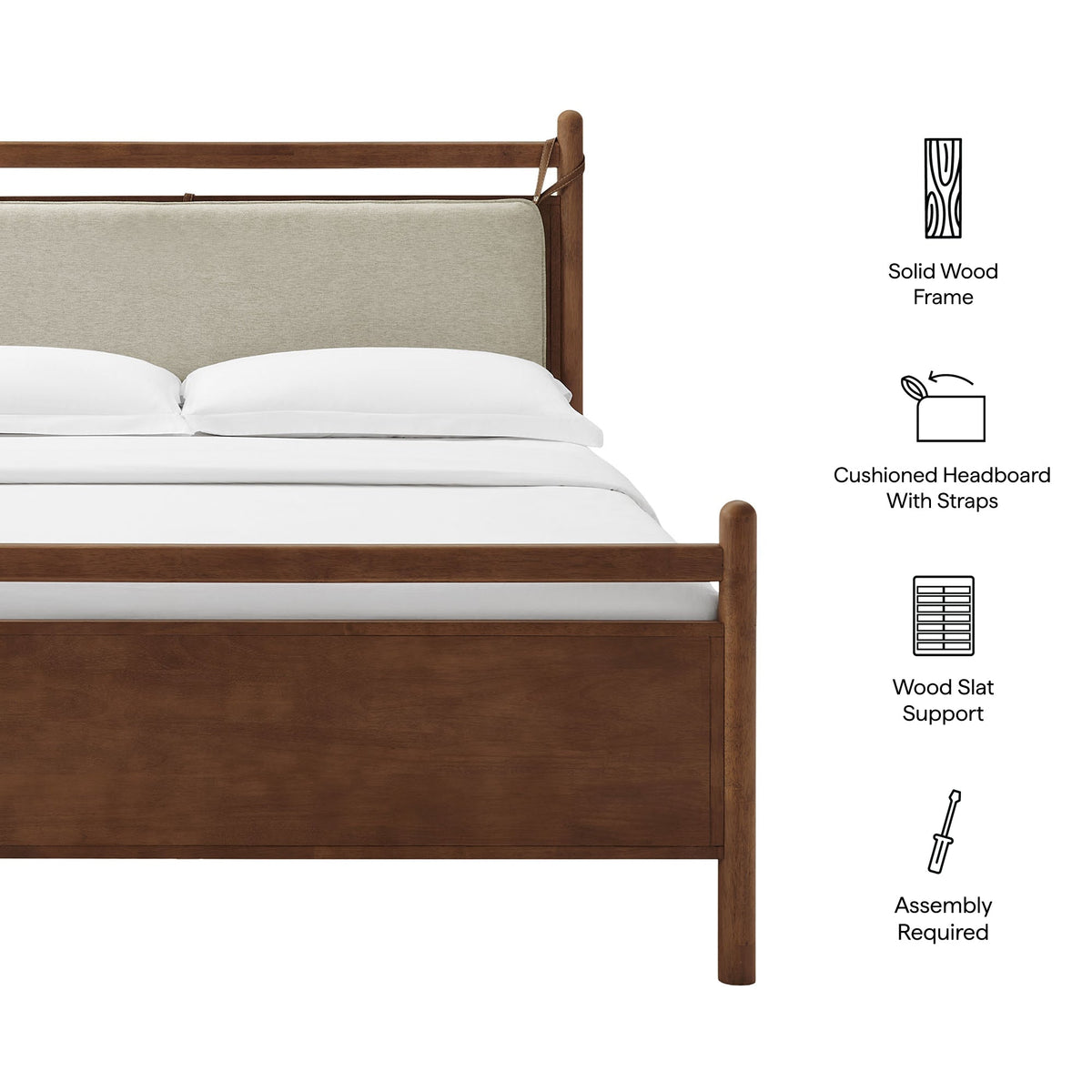 Leni King Size Wood Platform Bed Frame by Modway