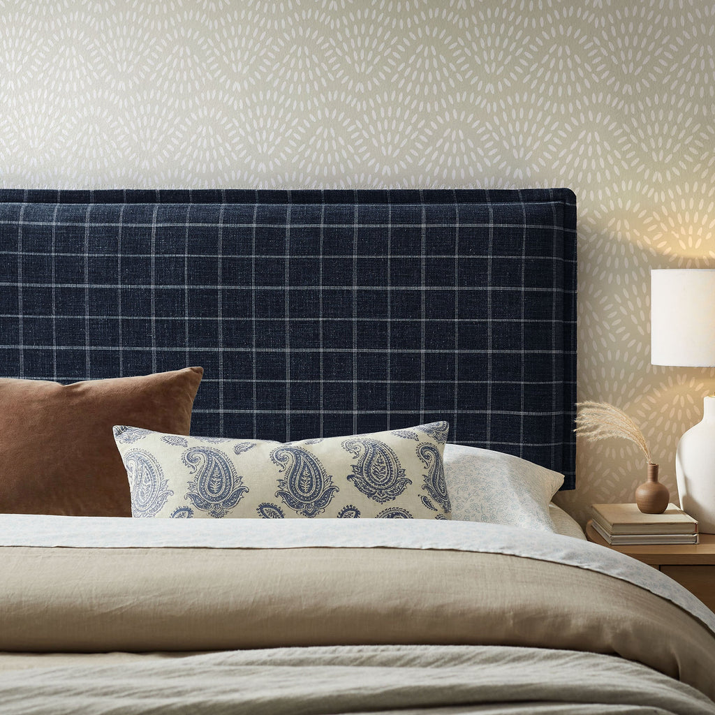 Camille Checkered Linen Blend Full Size Headboard by Modway