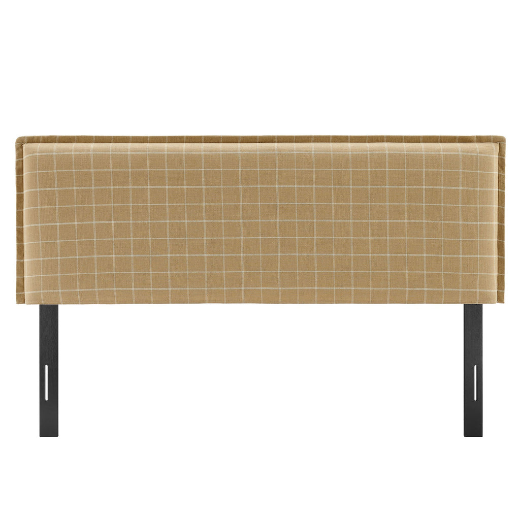 Camille Checkered Linen Blend Full Size Headboard by Modway