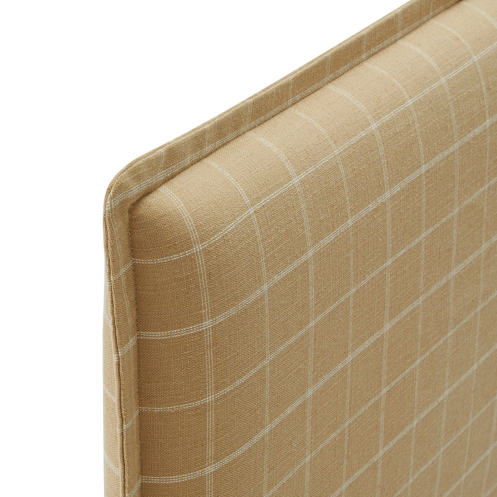 Camille Checkered Linen Blend Queen Size Headboard by Modway