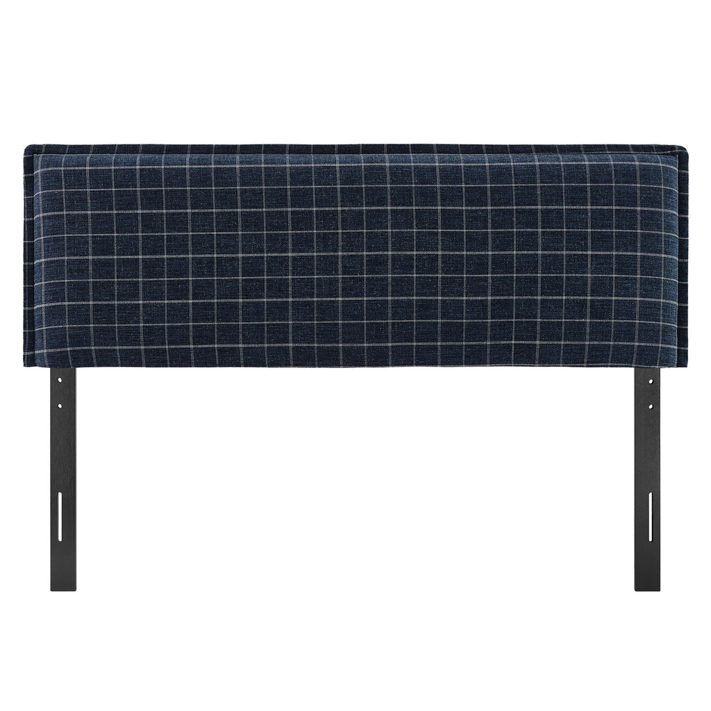 Camille Checkered Linen Blend King Size Headboard by Modway
