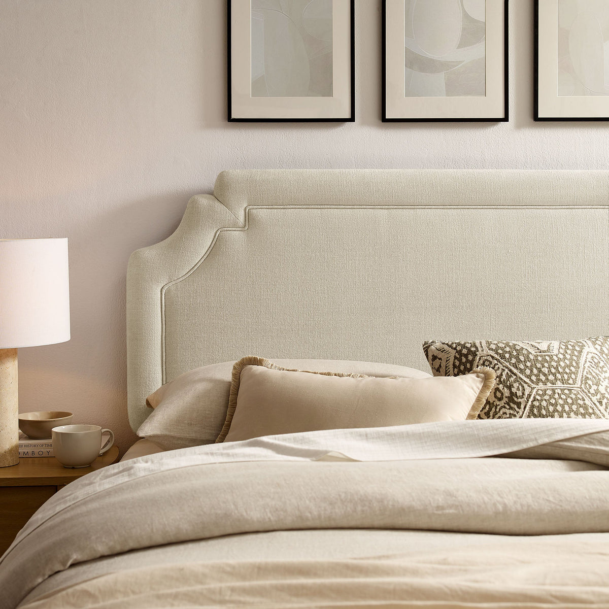 Magnolia Upholstered Fabric Queen Size Headboard by Modway