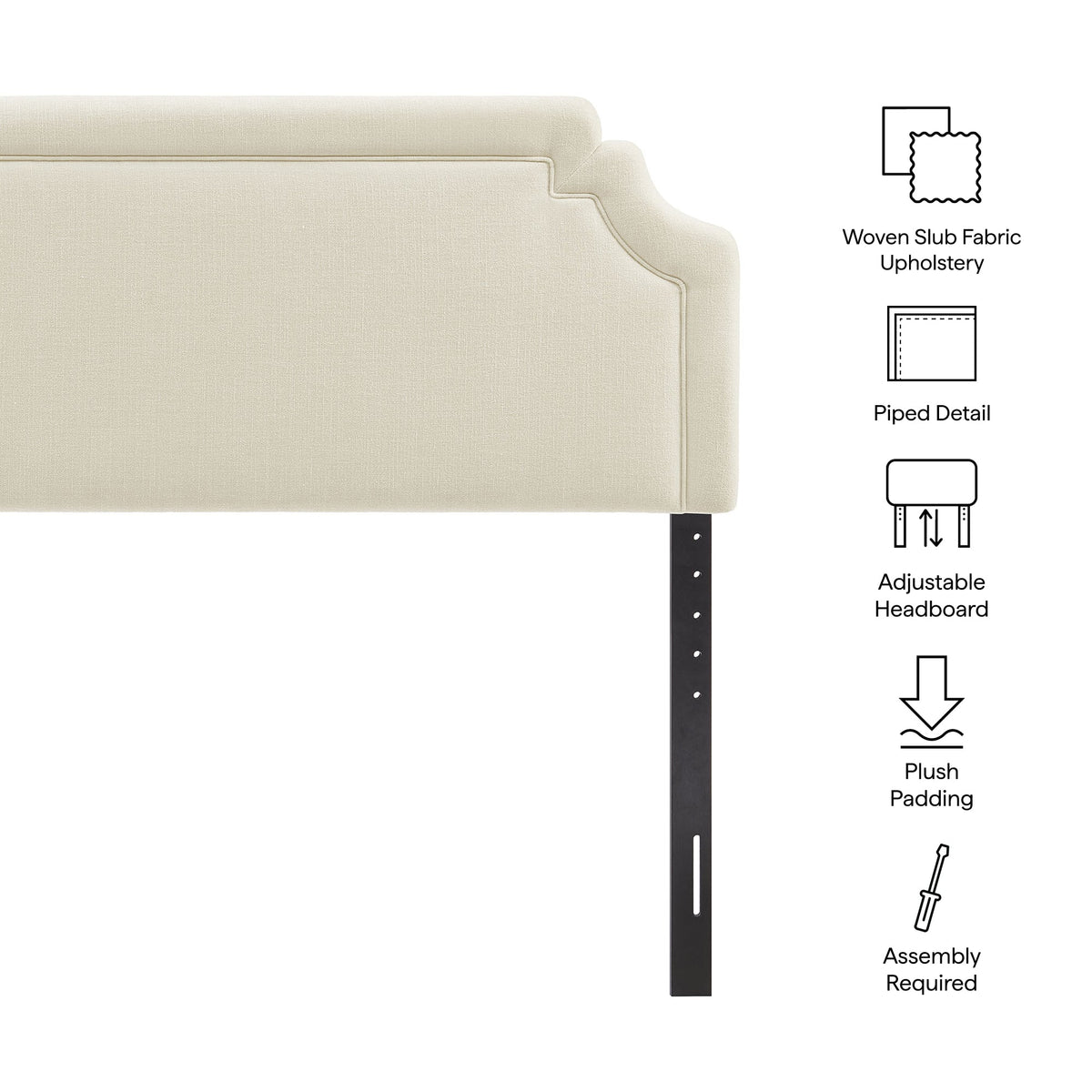 Magnolia Upholstered Fabric Queen Size Headboard by Modway